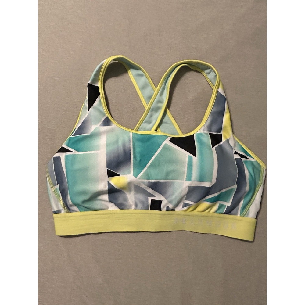Under Armour Women's Multi-Color Geometric Pattern Racerback Sports Bra Size XL